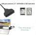 USB 2.0 SATA 22 პინი 7+15 პინიანი ადაპტერი
